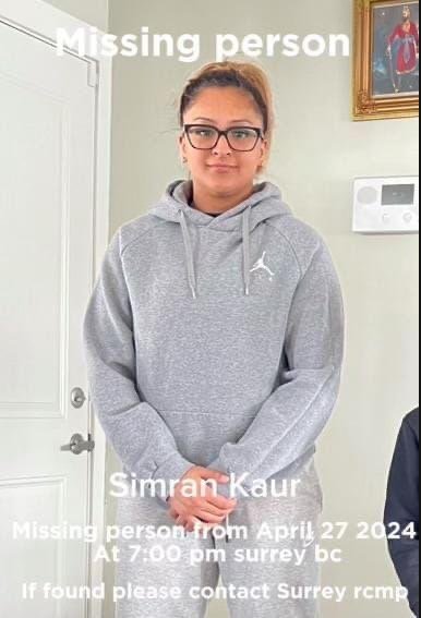 Missing Simran Khattra’s body recovered - Surrey News